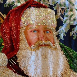 Christmas Santa wall hung art